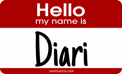 Hello my name is Diari png download