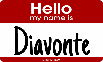 Hello my name is Diavonte png download