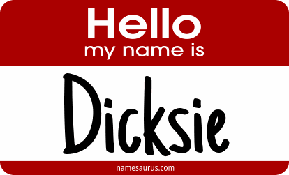 Hello my name is Dicksie png download