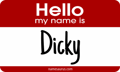 Hello my name is Dicky png download