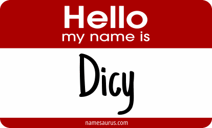 Hello my name is Dicy png download