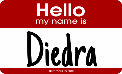 Hello my name is Diedra png download