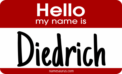 Hello my name is Diedrich png download