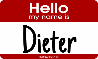 Hello my name is Dieter png download