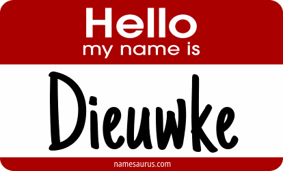 Hello my name is Dieuwke png download
