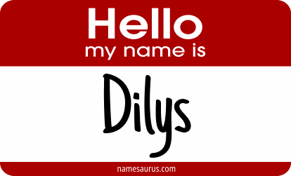 Hello my name is Dilys png download