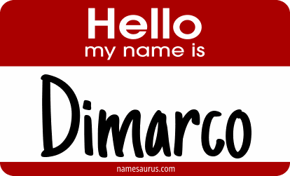 Hello my name is Dimarco png download