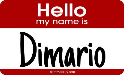 Hello my name is Dimario png download