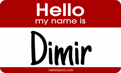 Hello my name is Dimir png download
