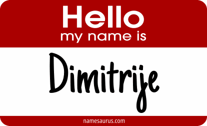Hello my name is Dimitrije png download