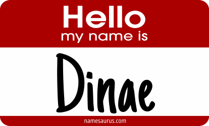 Hello my name is Dinae png download