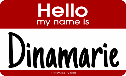 Hello my name is Dinamarie png download
