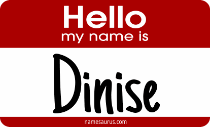 Hello my name is Dinise png download