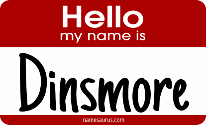Hello my name is Dinsmore png download