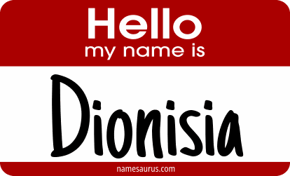 Hello my name is Dionisia png download