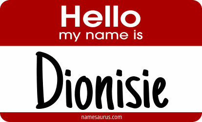 Hello my name is Dionisie png download