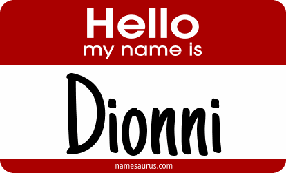 Hello my name is Dionni png download