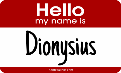 Hello my name is Dionysius png download