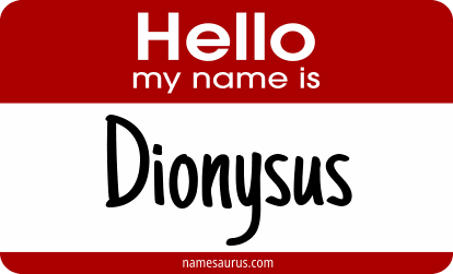 Hello my name is Dionysus png download