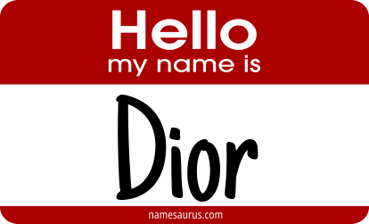 Hello my name is Dior png download