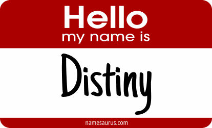 Hello my name is Distiny png download