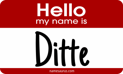 Hello my name is Ditte png download