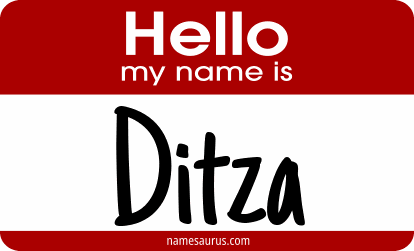 Hello my name is Ditza png download
