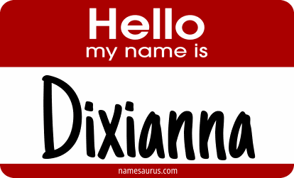 Hello my name is Dixianna png download
