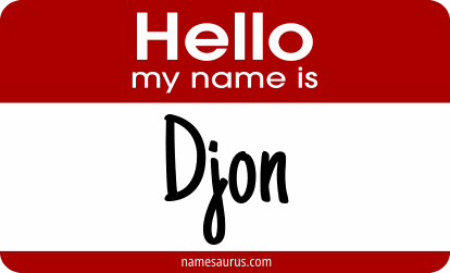 Hello my name is Djon png download