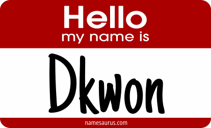 Hello my name is Dkwon png download