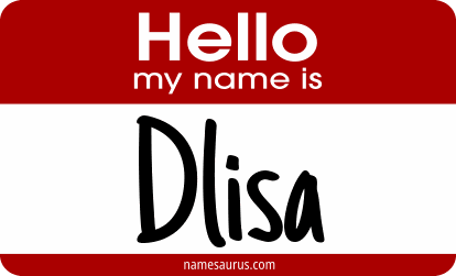 Hello my name is Dlisa png download