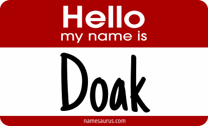 Hello my name is Doak png download