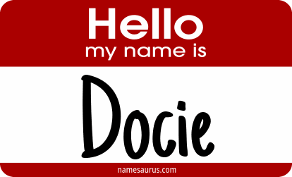 Hello my name is Docie png download
