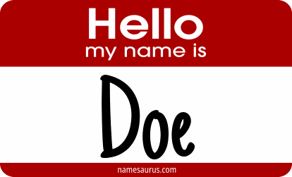 Hello my name is Doe png download