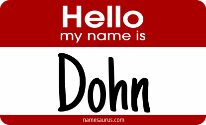 Hello my name is Dohn png download
