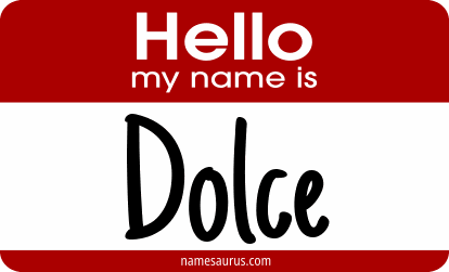 Hello my name is Dolce png download