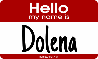 Hello my name is Dolena png download