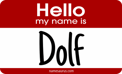 Hello my name is Dolf png download