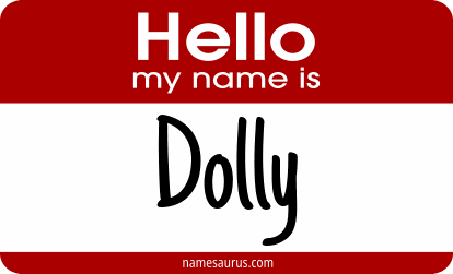 Hello my name is Dolly png download