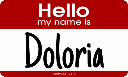 Hello my name is Doloria png download