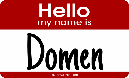 Hello my name is Domen png download