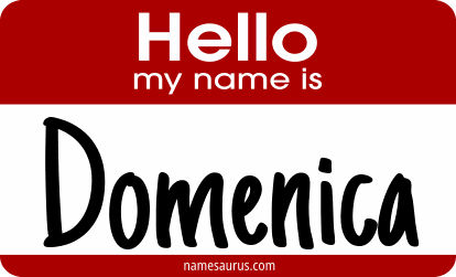 Hello my name is Domenica png download