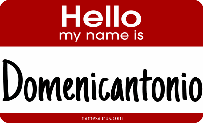 Hello my name is Domenicantonio png download