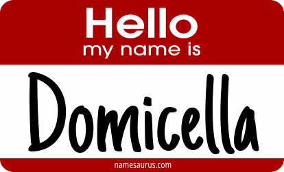 Hello my name is Domicella png download