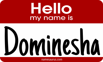 Hello my name is Dominesha png download