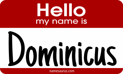 Hello my name is Dominicus png download