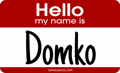 Hello my name is Domko png download