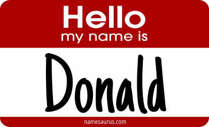 Hello my name is Donald png download