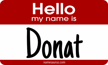 Hello my name is Donat png download