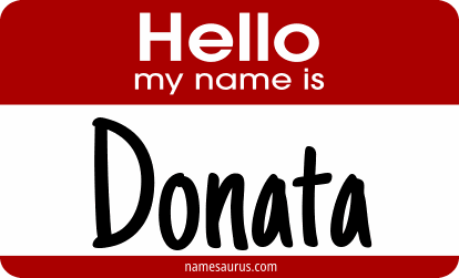 Hello my name is Donata png download